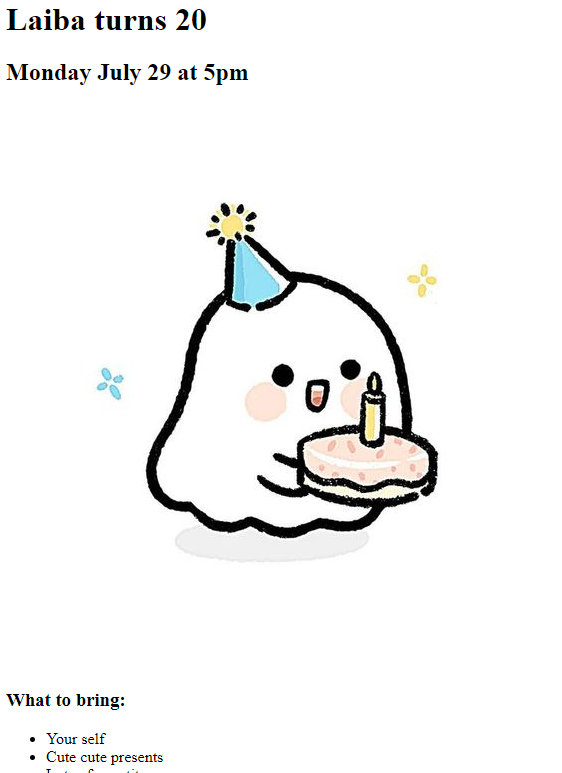 Birthday Invite Project